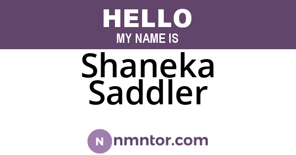 Shaneka Saddler