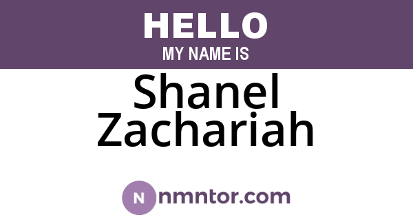 Shanel Zachariah