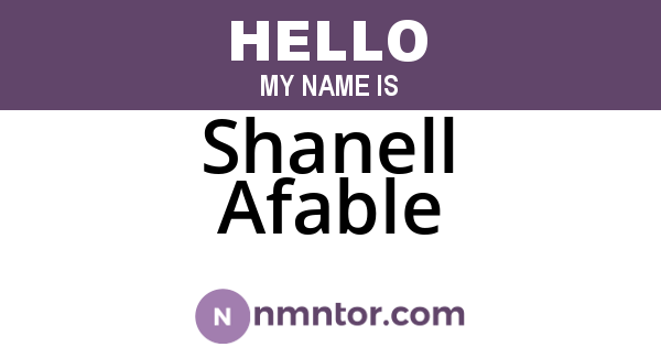 Shanell Afable