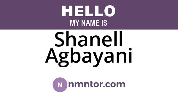 Shanell Agbayani