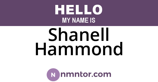Shanell Hammond