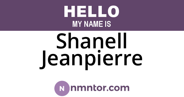 Shanell Jeanpierre