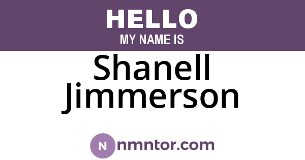 Shanell Jimmerson