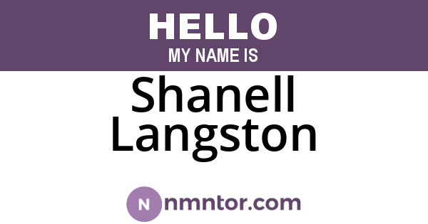 Shanell Langston