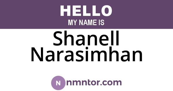 Shanell Narasimhan