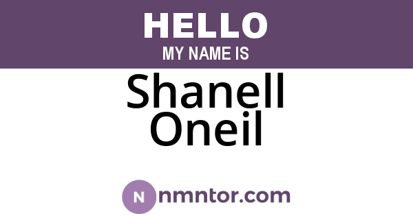 Shanell Oneil