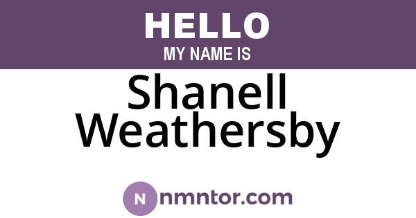 Shanell Weathersby
