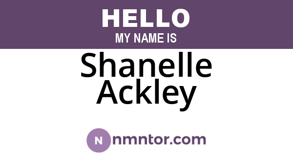 Shanelle Ackley