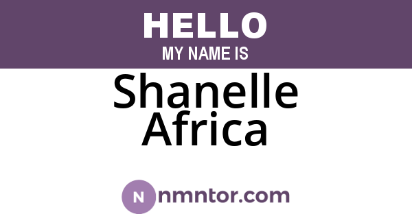 Shanelle Africa