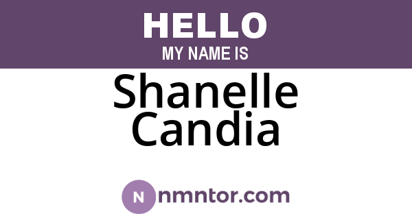 Shanelle Candia
