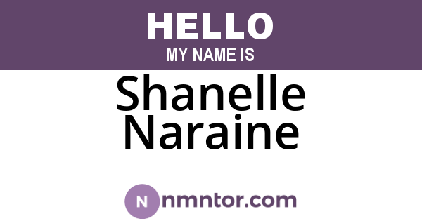 Shanelle Naraine