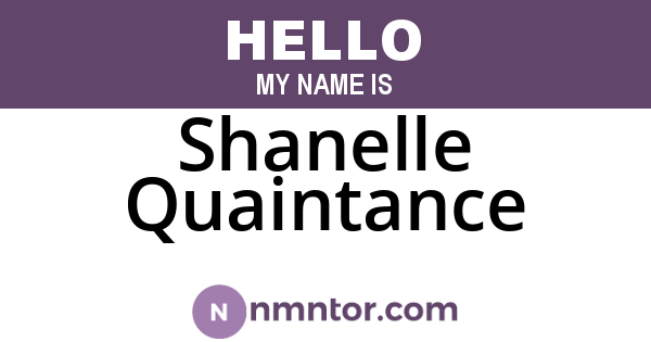 Shanelle Quaintance