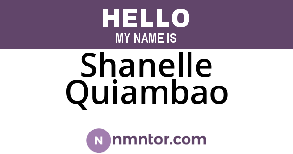 Shanelle Quiambao
