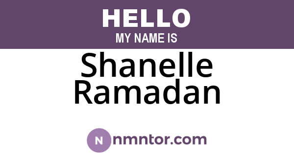 Shanelle Ramadan