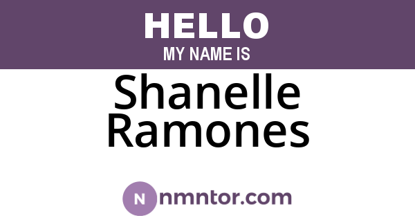 Shanelle Ramones