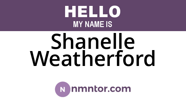 Shanelle Weatherford