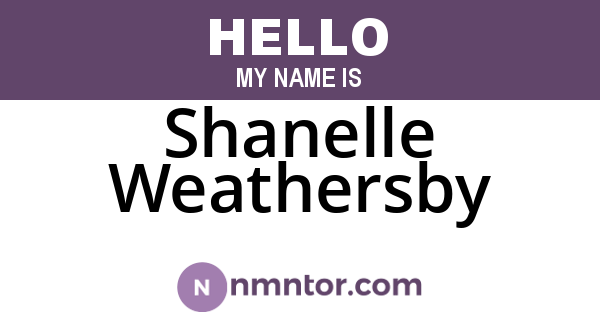 Shanelle Weathersby
