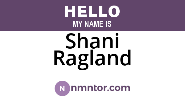 Shani Ragland