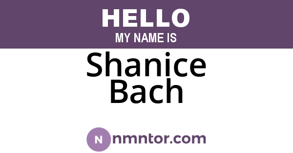 Shanice Bach