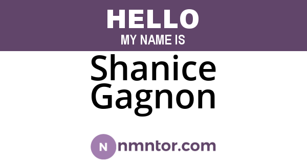 Shanice Gagnon