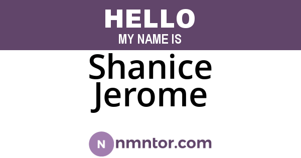 Shanice Jerome