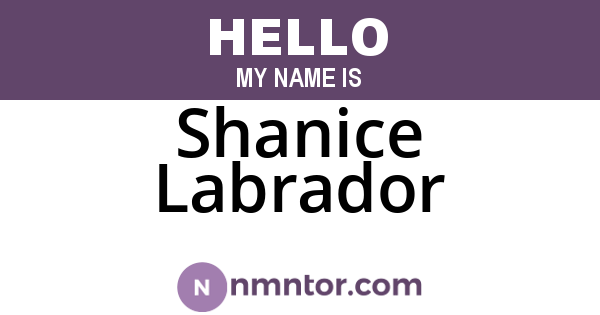 Shanice Labrador