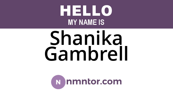 Shanika Gambrell