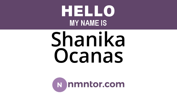 Shanika Ocanas