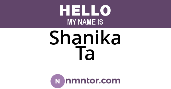 Shanika Ta