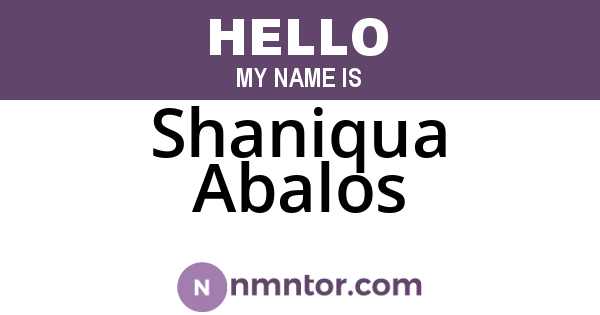 Shaniqua Abalos