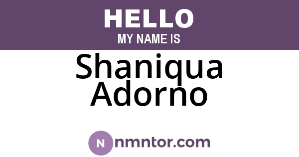 Shaniqua Adorno