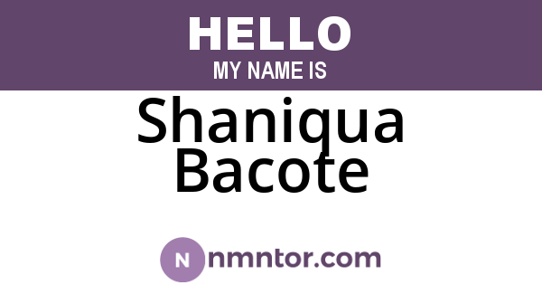 Shaniqua Bacote