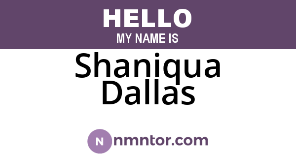 Shaniqua Dallas