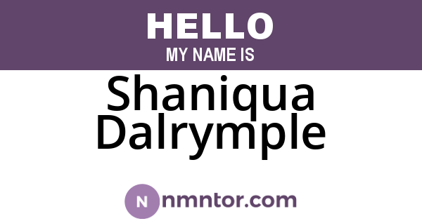Shaniqua Dalrymple