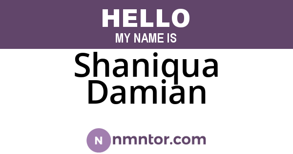 Shaniqua Damian
