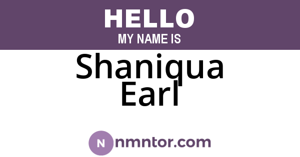 Shaniqua Earl
