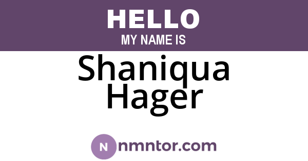 Shaniqua Hager