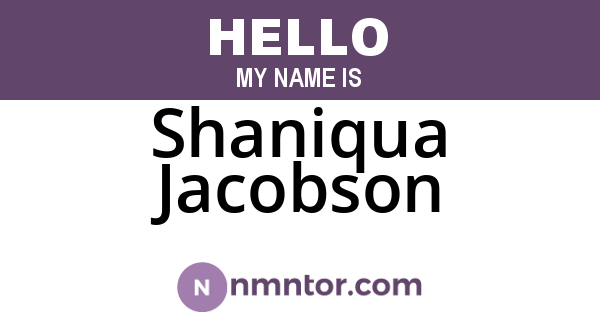 Shaniqua Jacobson