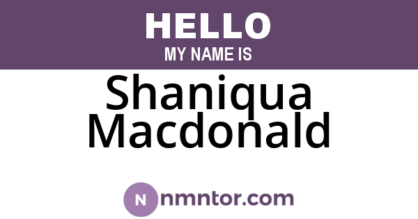 Shaniqua Macdonald