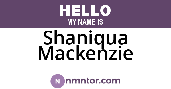 Shaniqua Mackenzie
