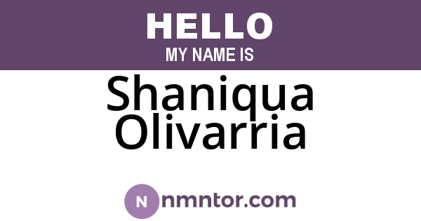 Shaniqua Olivarria