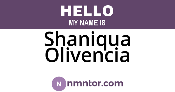 Shaniqua Olivencia