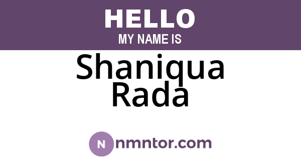 Shaniqua Rada