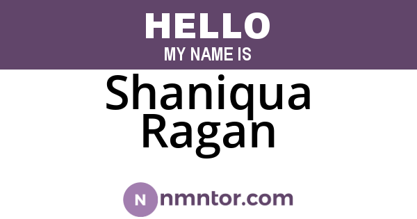 Shaniqua Ragan