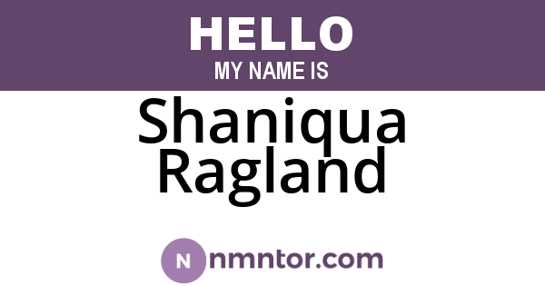 Shaniqua Ragland