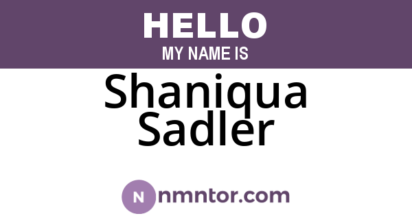 Shaniqua Sadler
