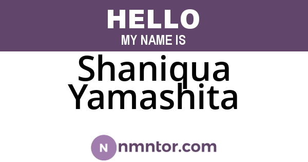Shaniqua Yamashita