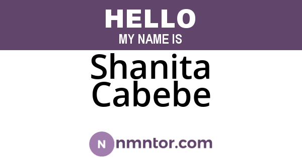 Shanita Cabebe