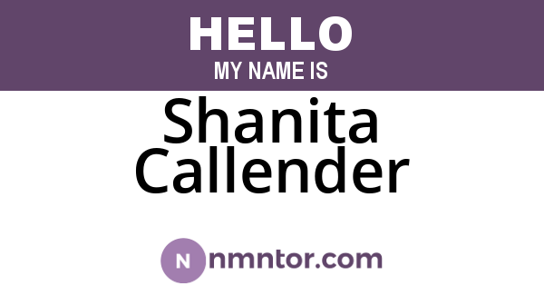Shanita Callender