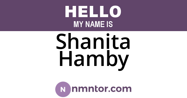 Shanita Hamby